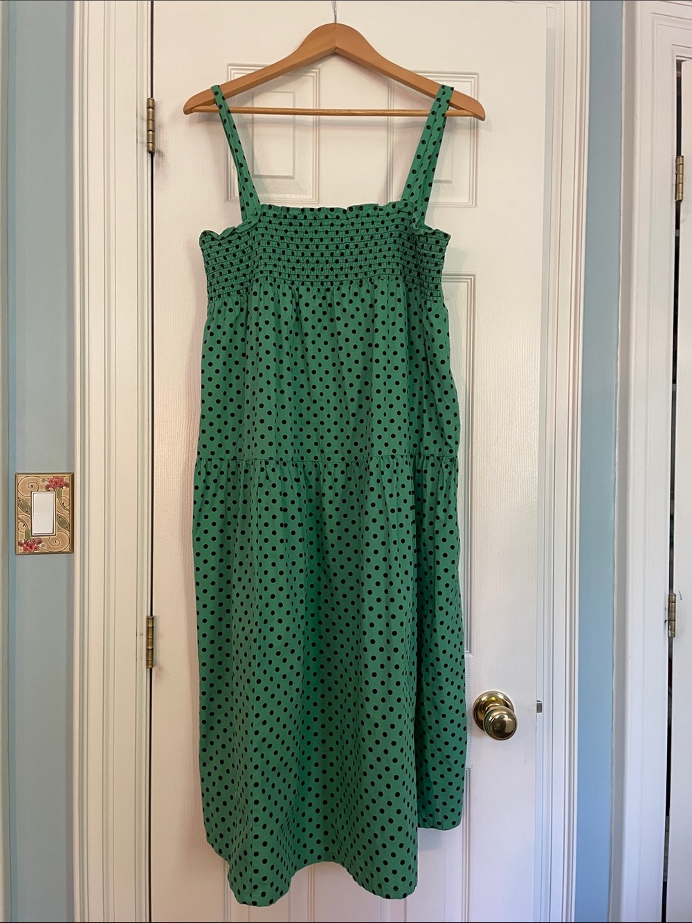 ASOS green polka dot sundress (US 12)